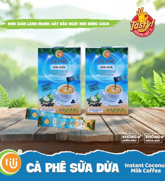 CÀ PHÊ HÒA TAN VỊ SỮA DỪA